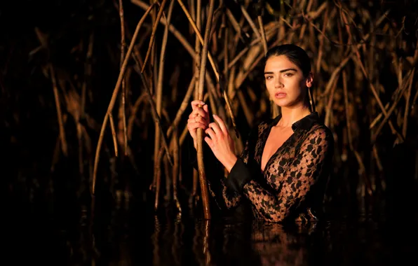 Взгляд, вода, девушка