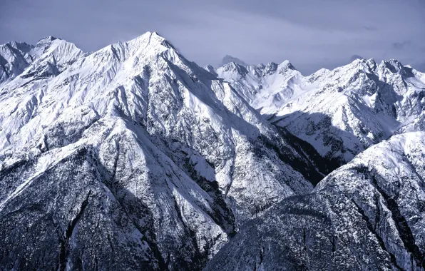 Зима, горы, Австрия, Альпы, 34alex Photography, Известняковые, Северные, южная граница Германии