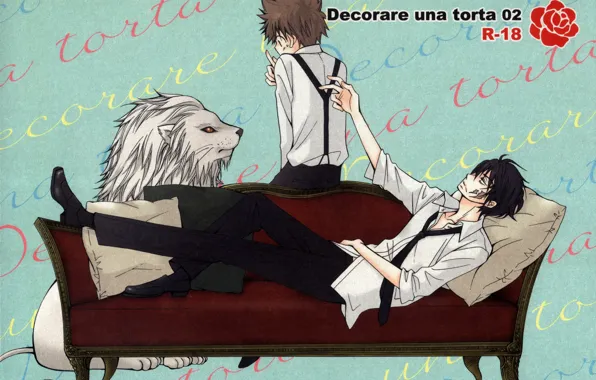 Лев, парни, Katekyo Hitman Reborn, Учитель мафиози Реборн, Савада Тсунаёши, Занзас