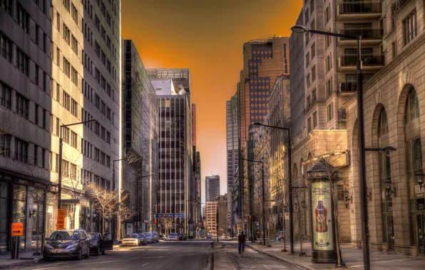 Дорога, улица, hdr, Канада, Canada, мегаполис, Montreal, Roads