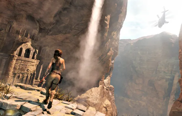 Девушка, игра, Square Enix, Xbox One, Rise of the Tomb Raider