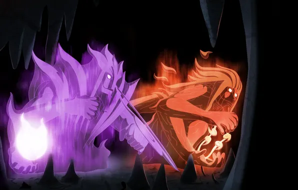 Naruto, sasuke, itachi, ninjutsu, chakra, susanoo