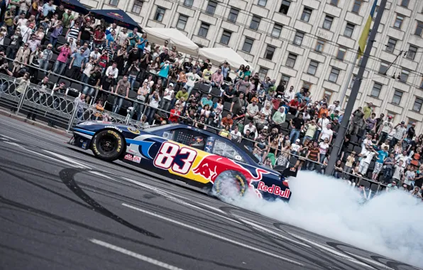 Дым, Украина, Киев, NASCAR, Red bull, Red bull showrun