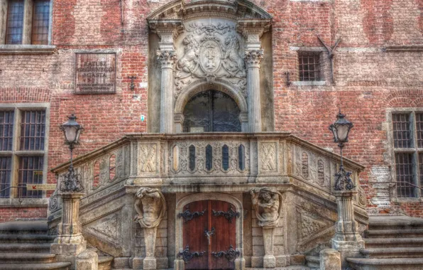 Building, town hall, gdańsk