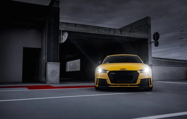 Картинка Audi, Light, Coupe, Yellow, VAG, Sight, TTRS