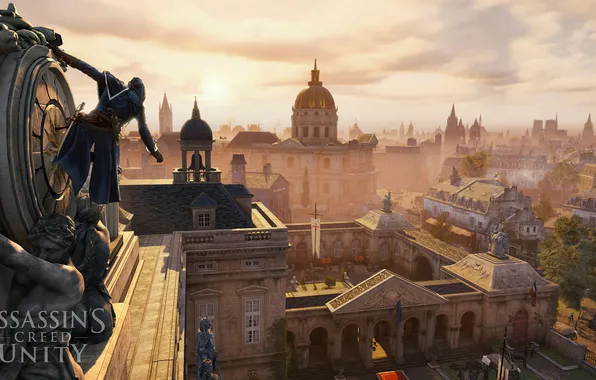 Город, париж, солдаты, франция, Assassin’s Creed Unity