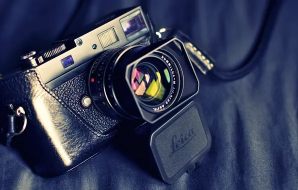 Картинка макро, ретро, фотоаппарат, Leica, цифровой дальномерный фотоаппарат