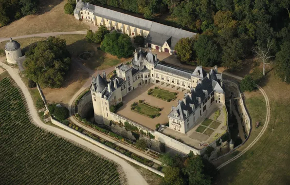Картинка замок, Франция, Château de Brézé, le château de la Loire