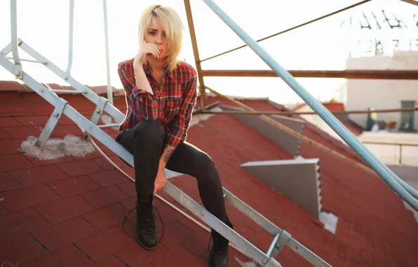 Girl, woman, model, tattoo, blonde, tattoos, female, Alysha Nett