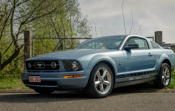 Картинка Mustang, Ford, Sky, Blue