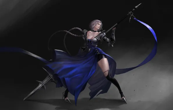 Девушка, Минимализм, Стиль, Girl, Платье, Lancer, Арт, Art