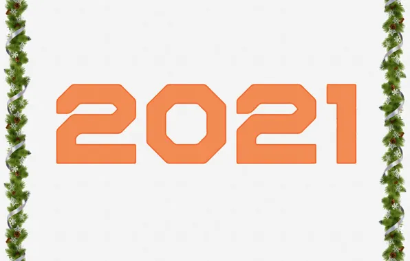 Картинка рамка, Новый год, хвоя, 2021