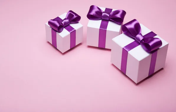 Подарок, лента, бант, box, pink, present, gift, bow