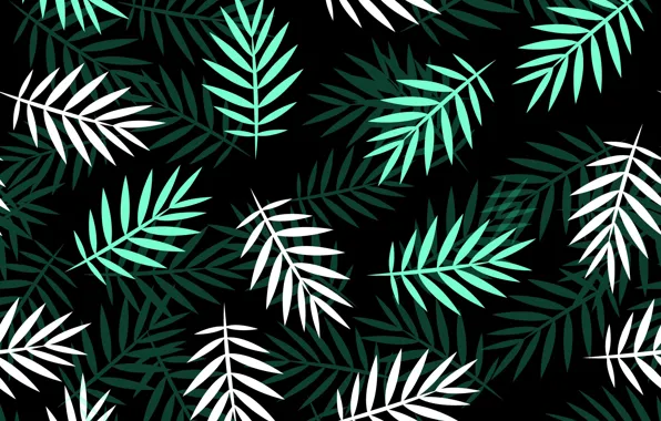 Картинка green, текстура, white, pattern, leaves