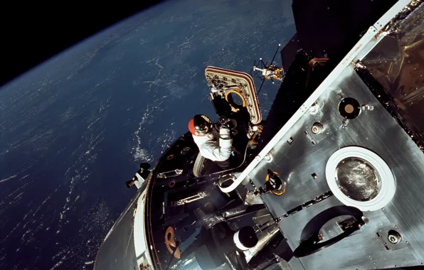 Картинка Земля, NASA, астронавт, Apollo 9