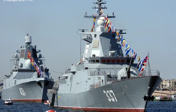 Корабли, парад, боевые, Нева