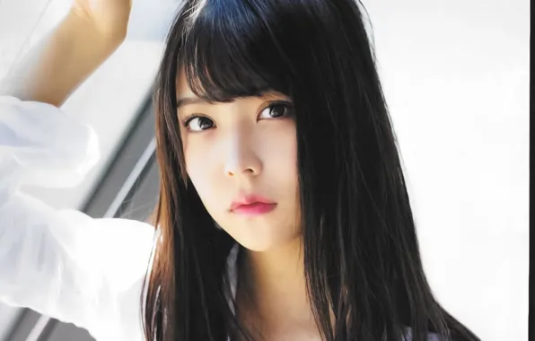 Girl, long hair, beautiful, pretty, lips, face, asian, attractive