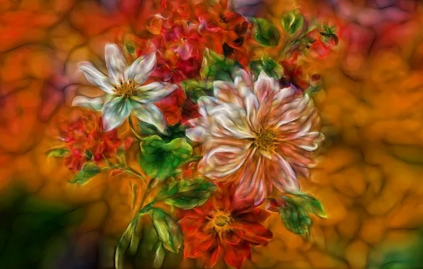 Grafika, Kwiaty, Fractalius