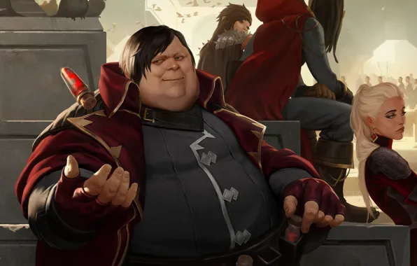 Девушка, люди, толстяк, Legends of Runeterra