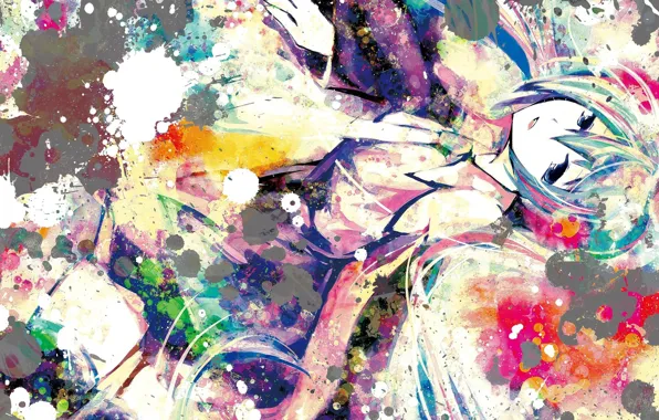 Девушка, арт, vocaloid, hatsune miku, вокалоид