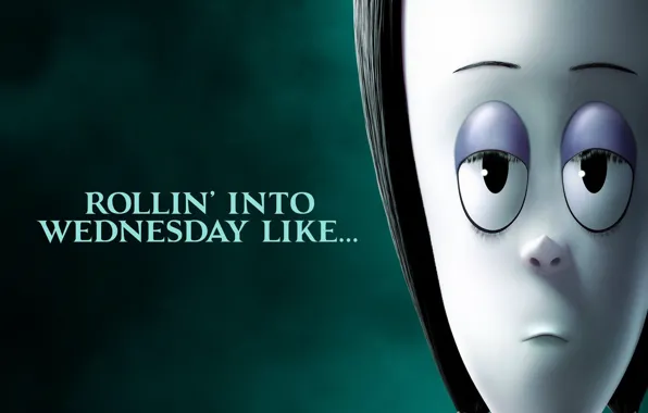 Лицо, девочка, синяя кожа, The Addams Family, The Addams Family (2019)