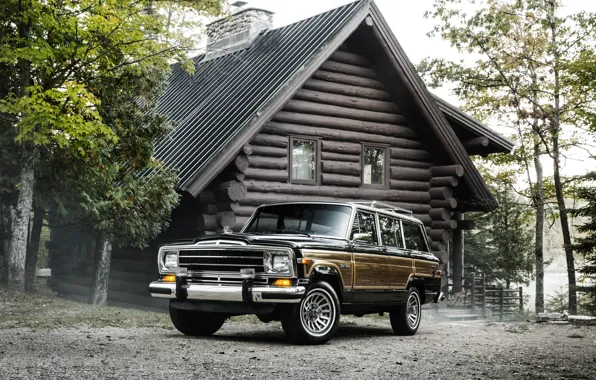 Скачать обои дом, джип, Jeep, 1987, гранд вагонер, Grand Wagoneer ...