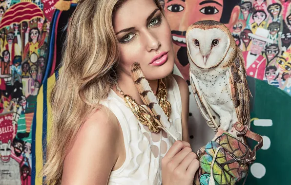 Картинка перо, сова, птица, модель, ожерелье, сипуха, Isadora Vilarim