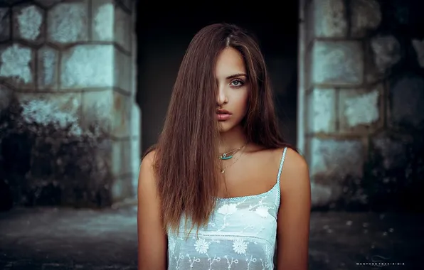 Model, portrait, Manthos Tsakiridis, white tops