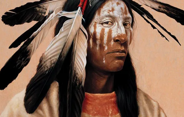 Warrior, proud, first people, Native american art