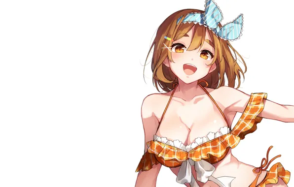 Girl, sexy, cleavage, long hair, boobs, anime, beautiful, pretty