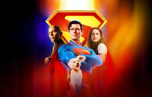 Фон, собака, Супермен, постер, персонажи, комикс, Superman, Lois Lane