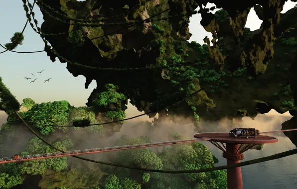 Сооружение, объект, платформа, Forrest on the planet Sherwood, avatar terrain