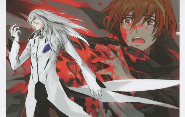 Кровь, отчаяние, слезы, Shu Ouma, Guilty crown, Gai, Корона грешника, Гробовщик