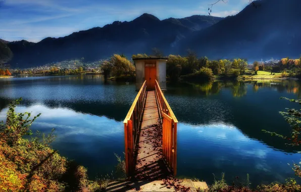 Картинка горы, озеро, Италия