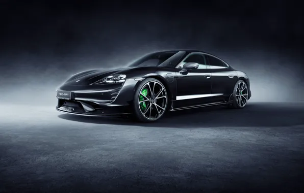 Черный, Porsche, Порш, Черный фон, Порше, Electro, Front, Диски