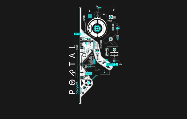 Игра, портал, арт, portal, aperture laboratories