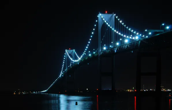 USA, Rhode Island, Claiborne Pell Newport Bridge