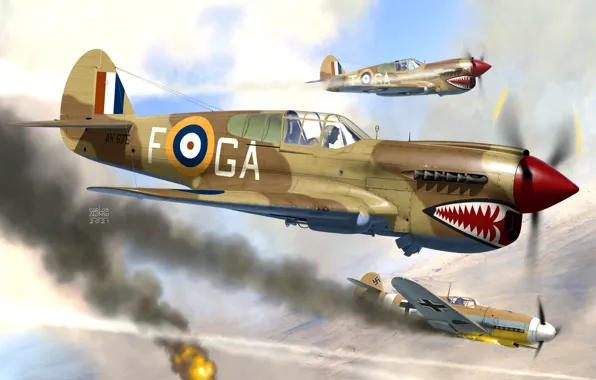 RAF, Kittyhawk, P-40 Warhawk, боевой самолёт