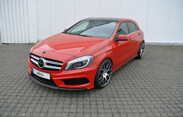 Mercedes-Benz, Mercedes, Red, Front, W176, A-Class, VÄTH, V 25