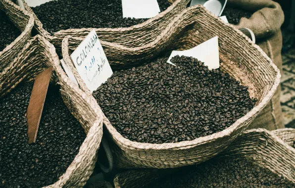 Кофе, зерна, coffee
