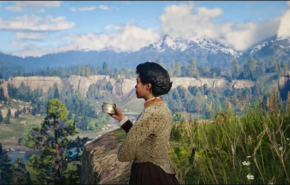 HDR, Clouds, Wood, Flower, Mountain, Enjoy, Game, Trees