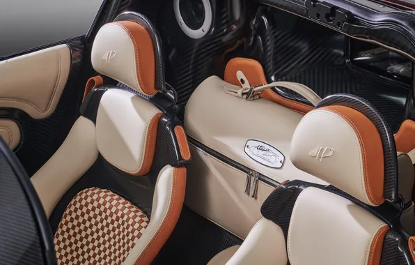 Roadster, кресла, суперкар, Pagani, supercar, Utopia, 2024, детали интерьера