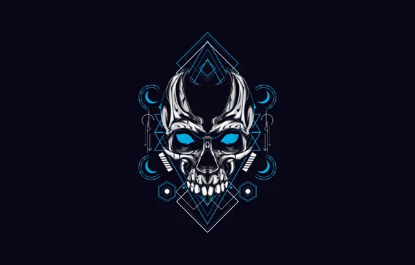Минимализм, Череп, Стиль, Фон, Art, Style, Background, Minimalism