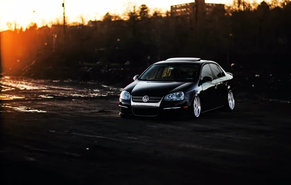 Volkswagen, black, фольксваген, stance, jetta, MK5