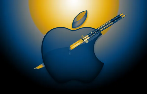 Apple, picture, knife