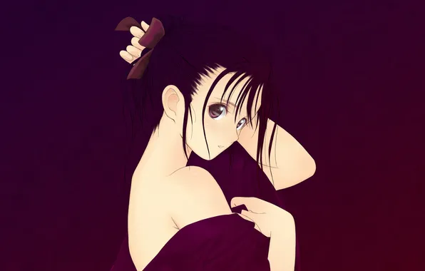 Картинка девушка, фон, волосы, кимоно, taka tony