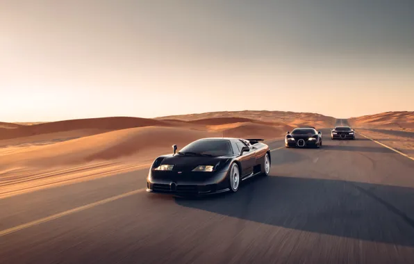 Veyron, speed, Bugatti, cars, Bugatti Chiron, Chiron, Bugatti EB110 SS, road