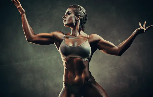 Art, muscles, pose, fitness