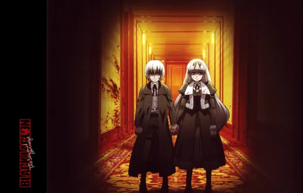 Дети, тьма, кровь, коридор, Black Lagoon, пираты черной лагуны, Hansel and Gretel, брызги крови