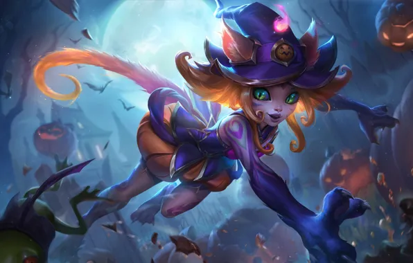 Halloween, Art, Game, League of Legends, Skin, Bewitching, 2022, Neeko